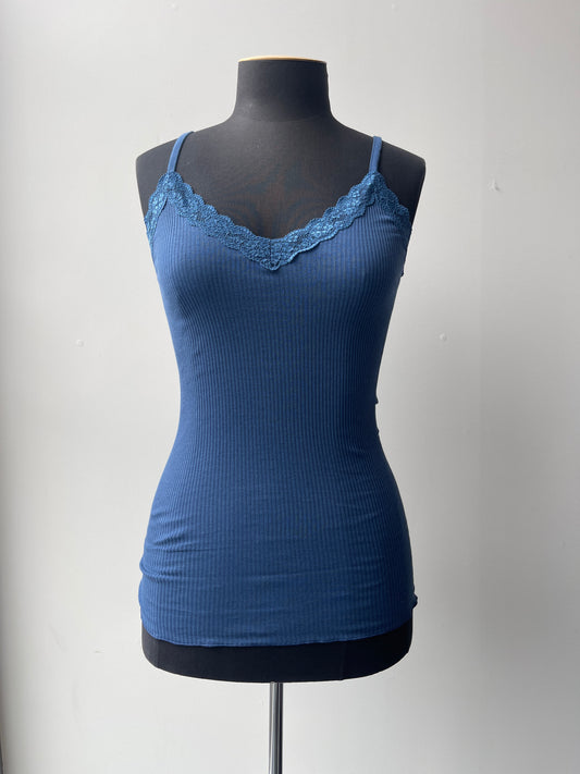 EGi Collections - V Neck Lace Trim Cami