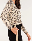 Cable - Cashwool Print Crew Jumper