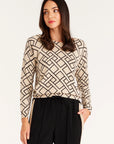 Cable - Cashwool Print Crew Jumper