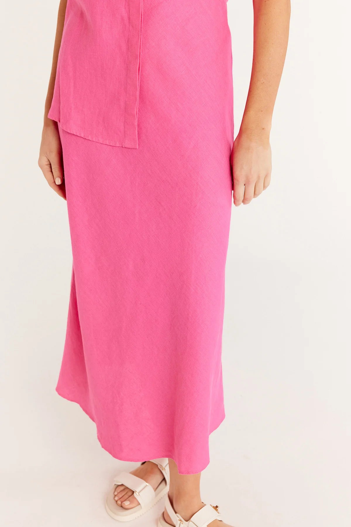 Cable - Pure Linen Bias Skirt