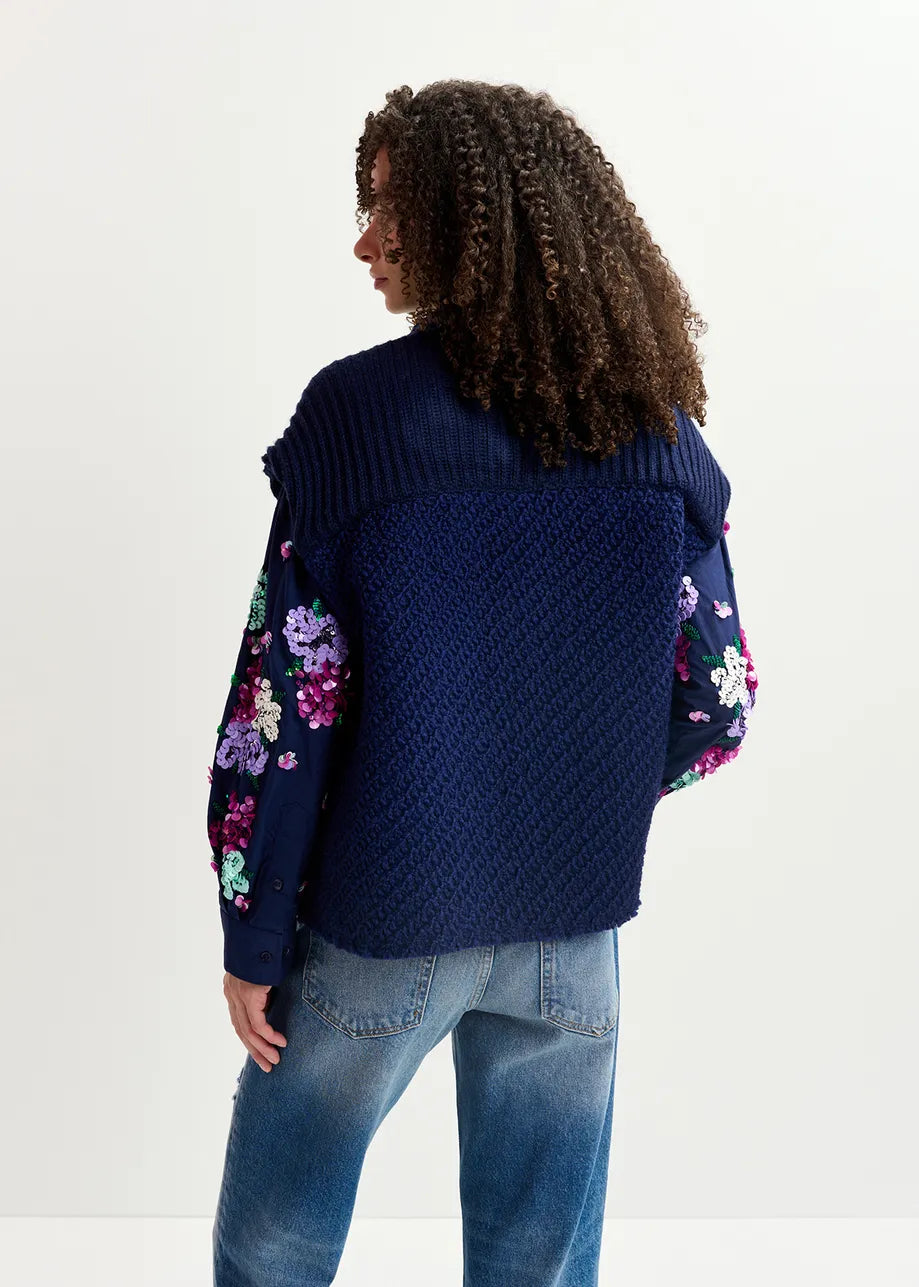 Essentiel Antwerp - Geologic Sleeveless Knitted Jacket
