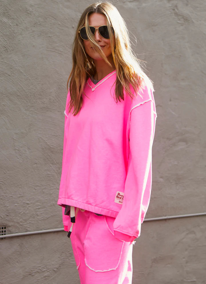 Hammill & Co - Raw Edge V-Neck Sweatshirt