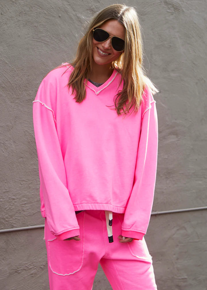 Hammill & Co - Raw Edge V-Neck Sweatshirt
