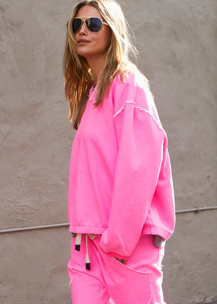 Hammill & Co - Raw Edge V-Neck Sweatshirt