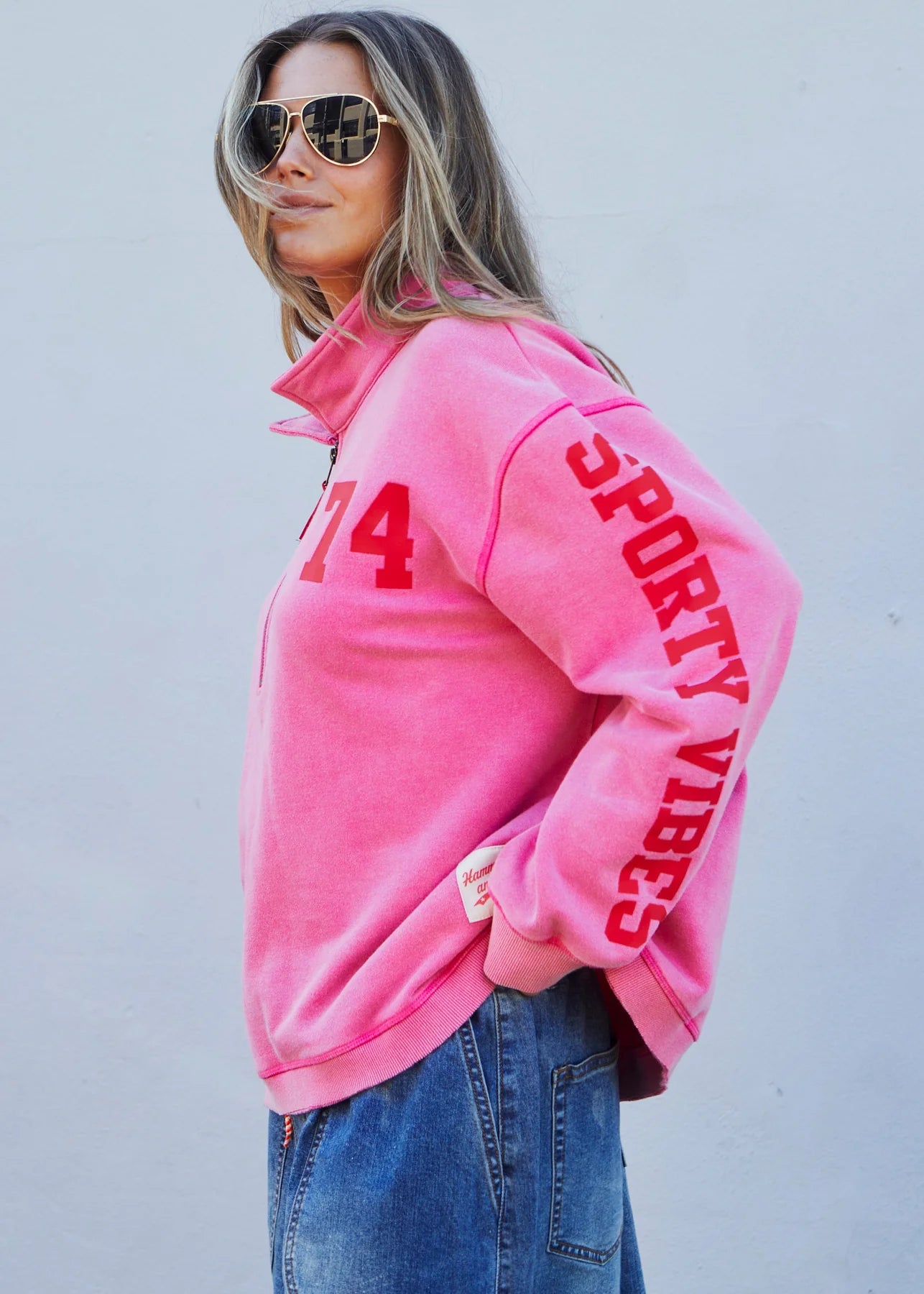 Hammill & Co - Vintage Wash Half Zip Sweat