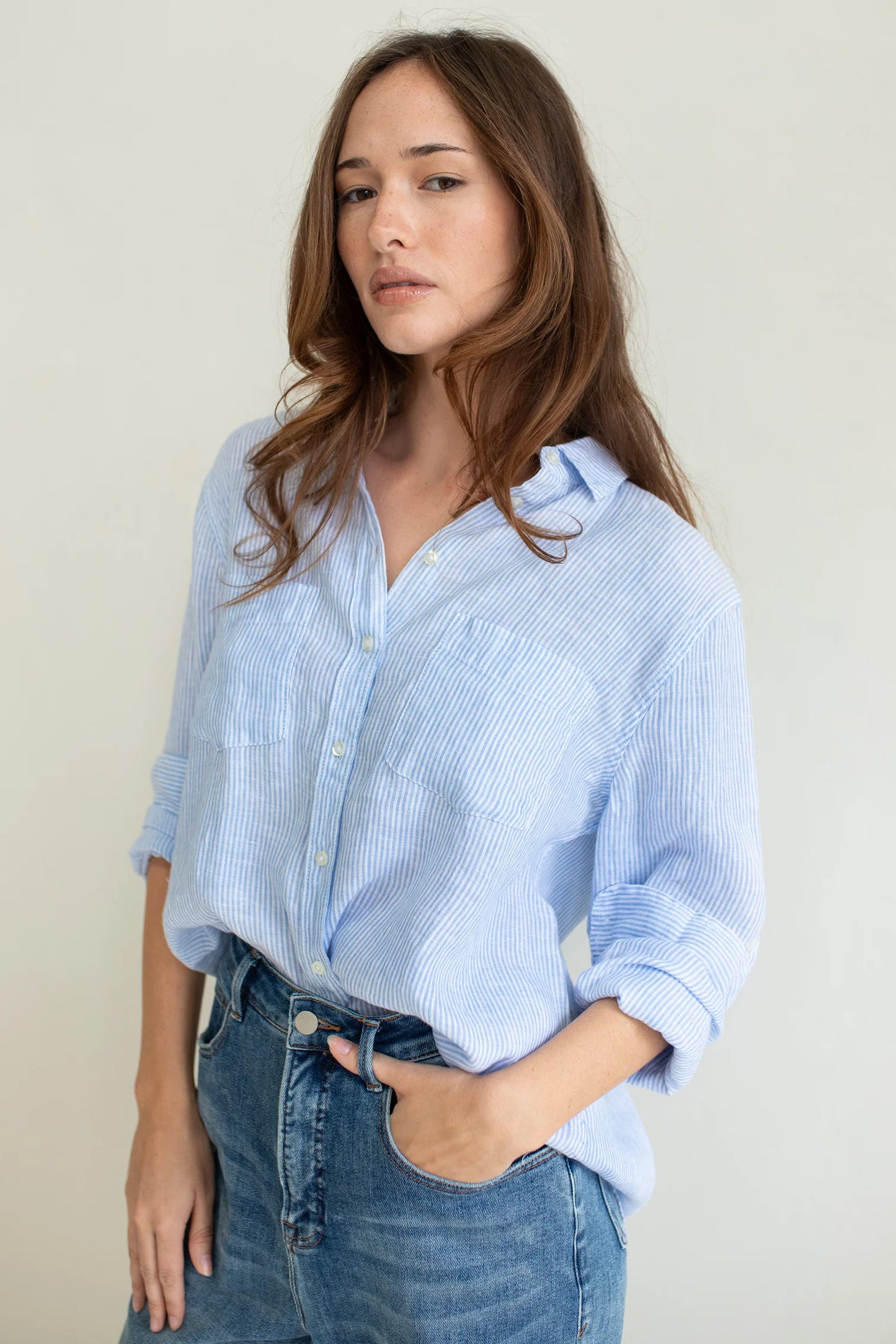 Hut - Boyfriend Stripe Shirt