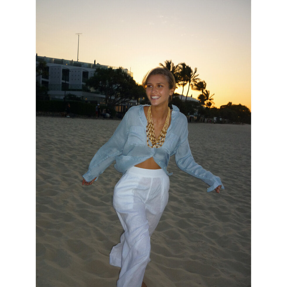 Hut - Boyfriend Shirt Breeze Blue