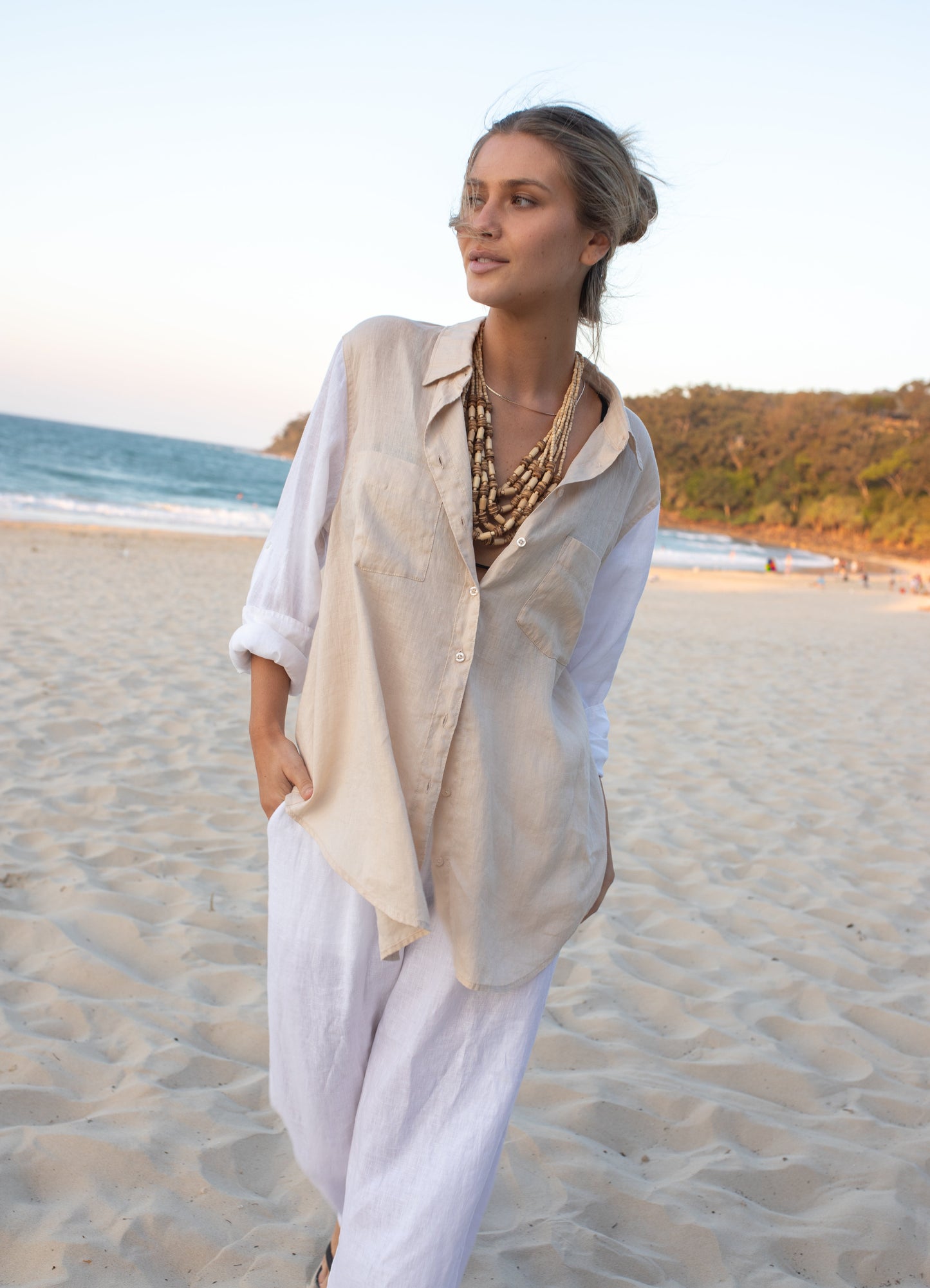 Hut - Boyfriend Shirt Sandy Splash