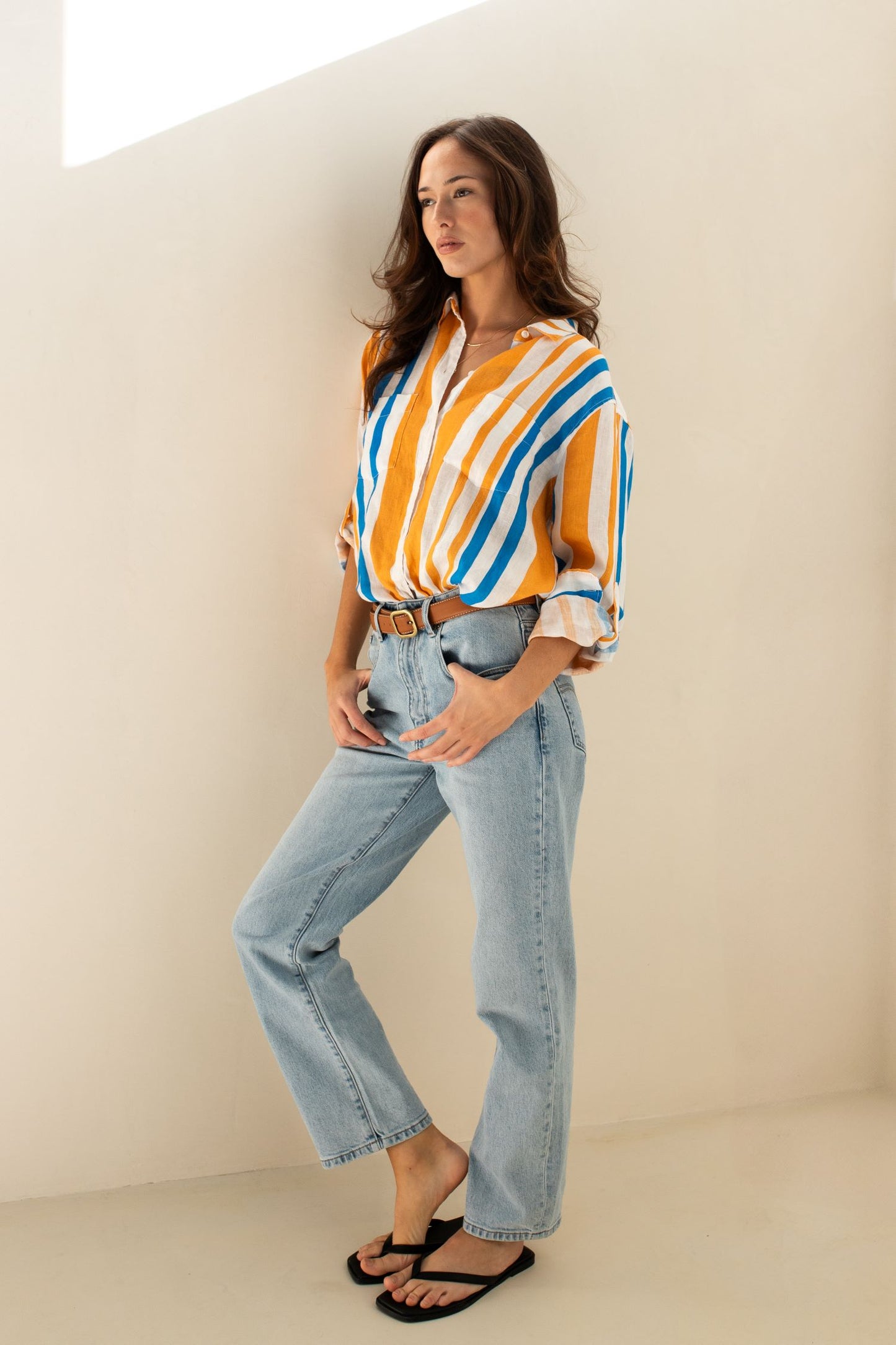 Hut - Boyfriend Shirt Zanzibar Stripe