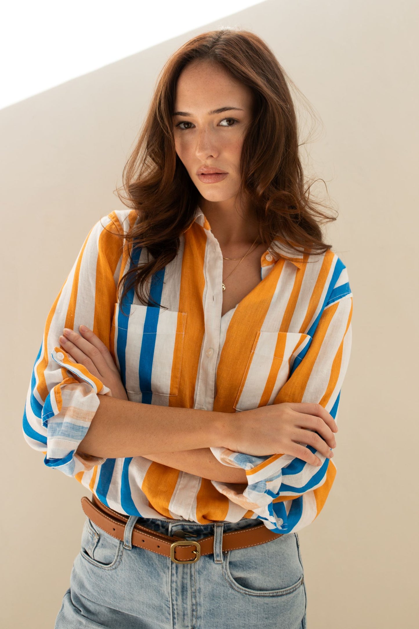 Hut - Boyfriend Shirt Zanzibar Stripe