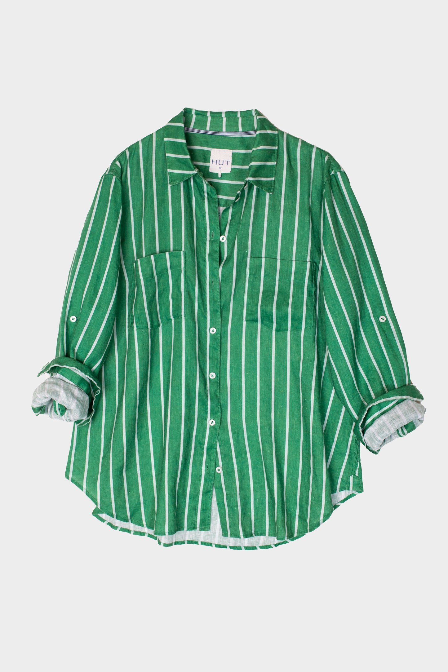 Hut - Boyfriend Shirt Rooftop Garden Stripe