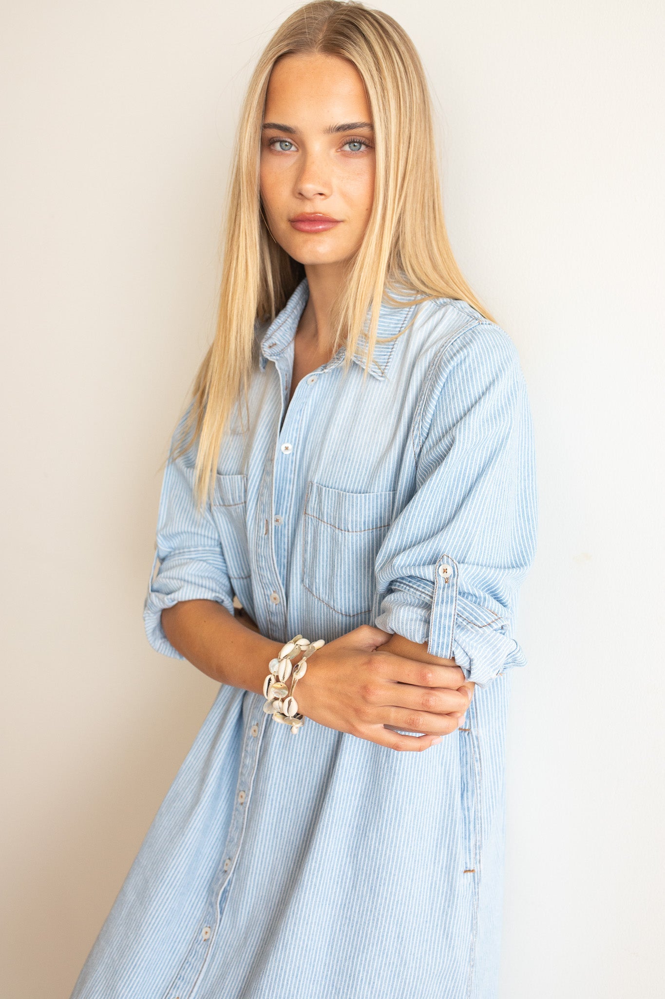Hut - Denim Shirt Dress