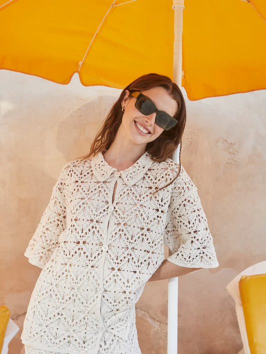 INDI&COLD - Short-Sleeve Crochet Top