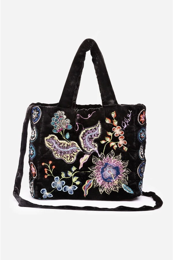 Johnny Was Pacifica Quilted Velvet Tote Bag Maggie Potter