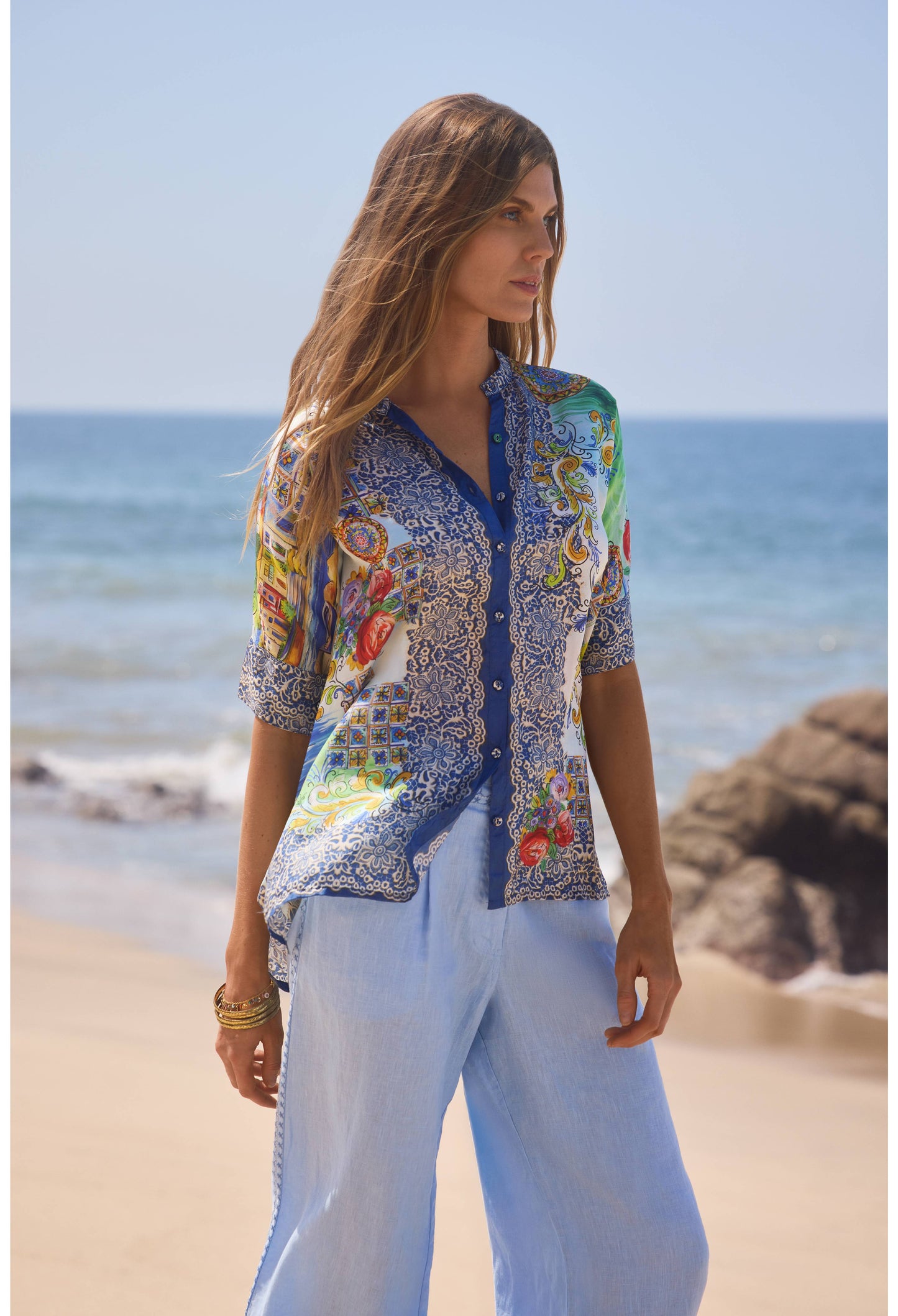 Johnny Was - Shiro Button Down Shirt
