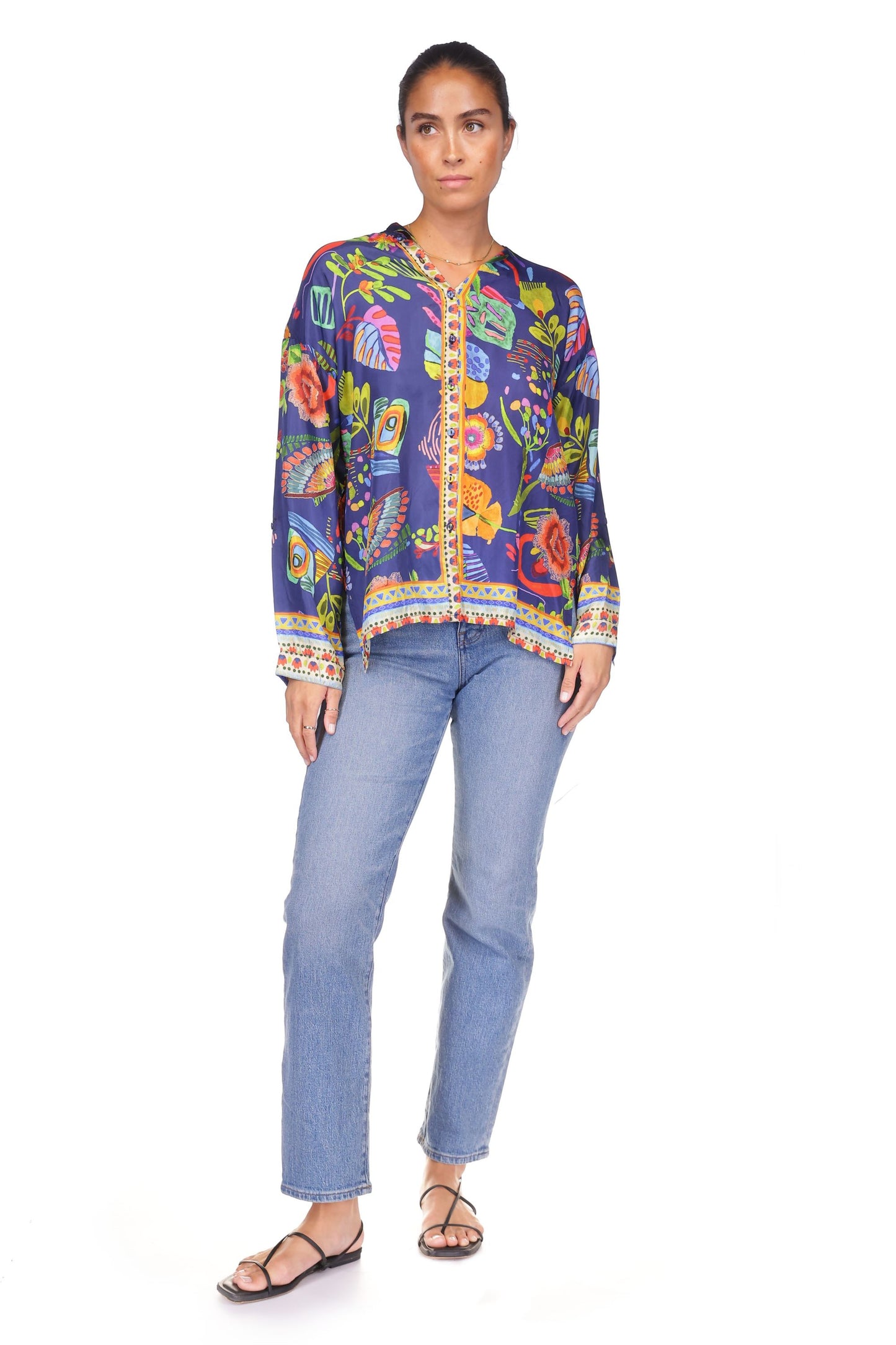 Johnny Was - The Audrey Oversized Shirred Back Shirt