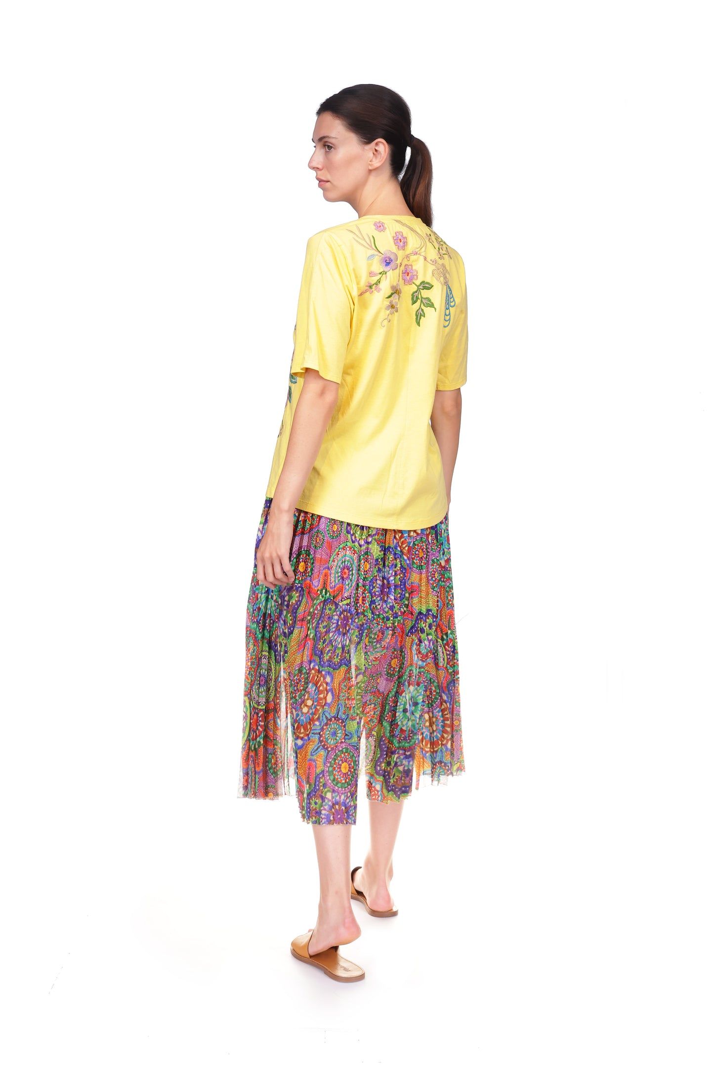 Johnny Was - Raven Asymmetrical Pleat Skirt