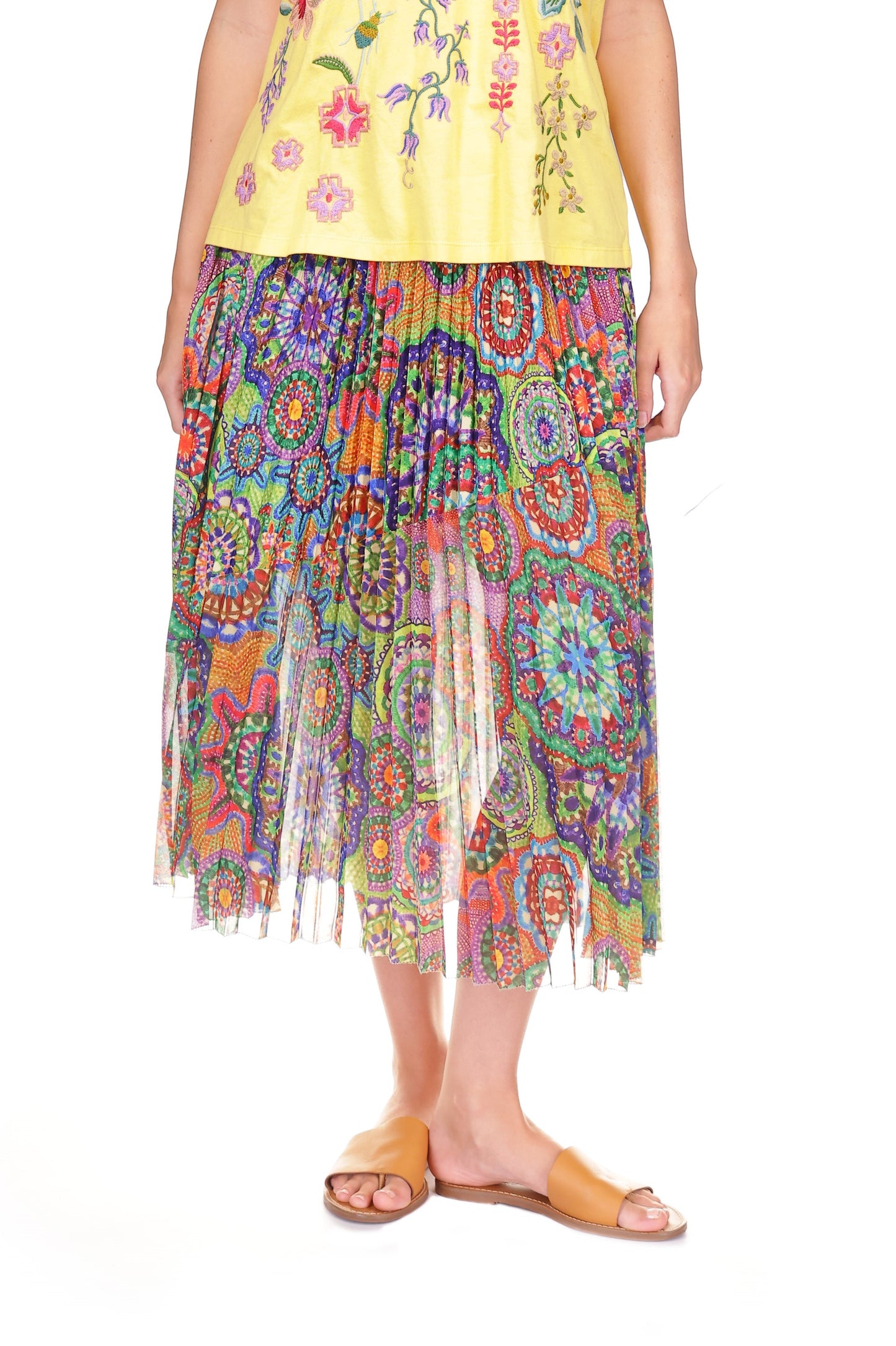 Johnny Was - Raven Asymmetrical Pleat Skirt