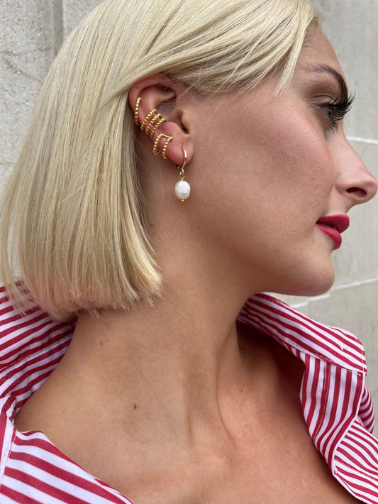 Mé The Label - Mini Pearl Hoops
