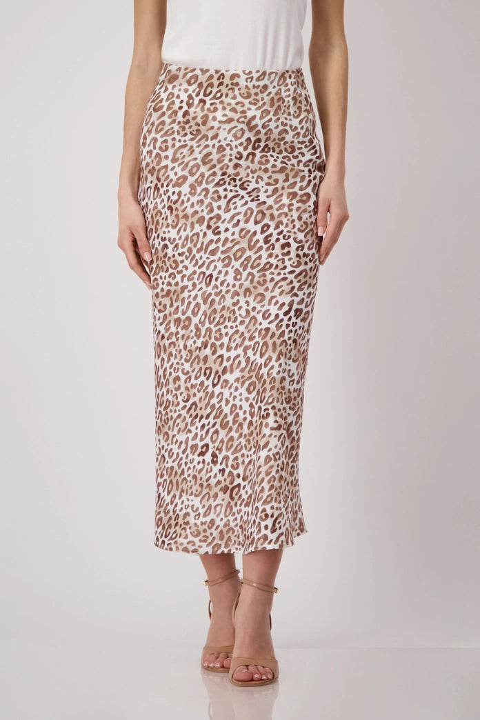 Monari - Leopard Print Long Skirt