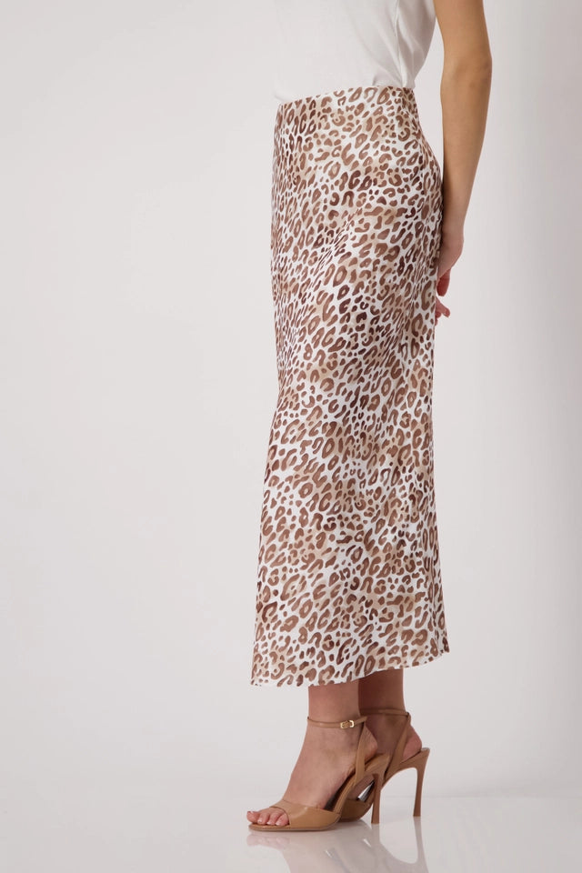 Monari - Leopard Print Long Skirt