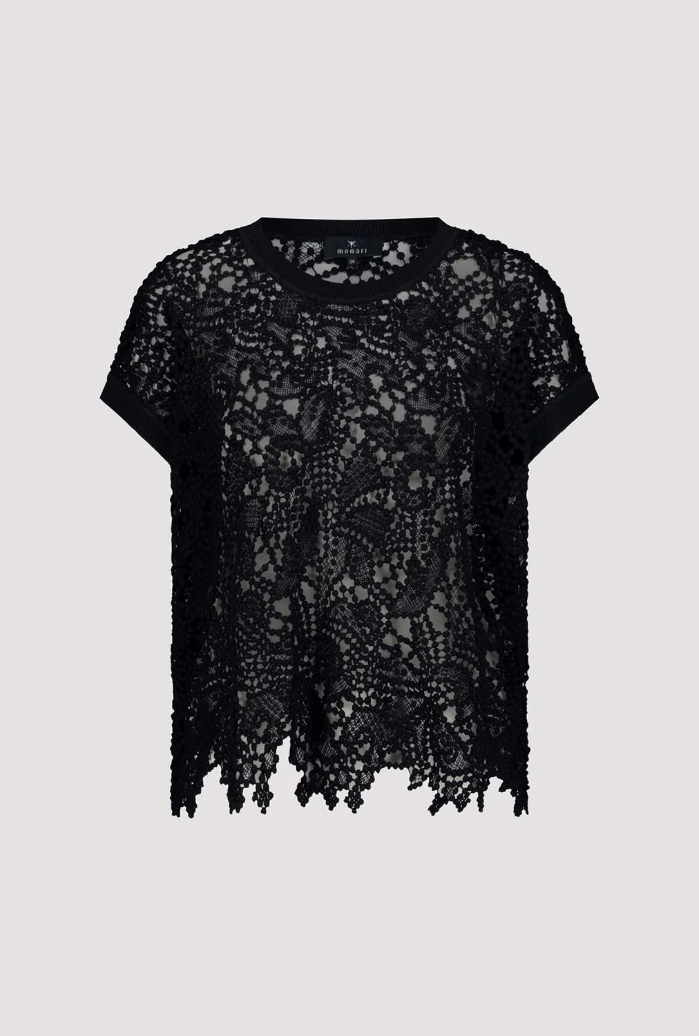 Monari - Round Neck Lace Top