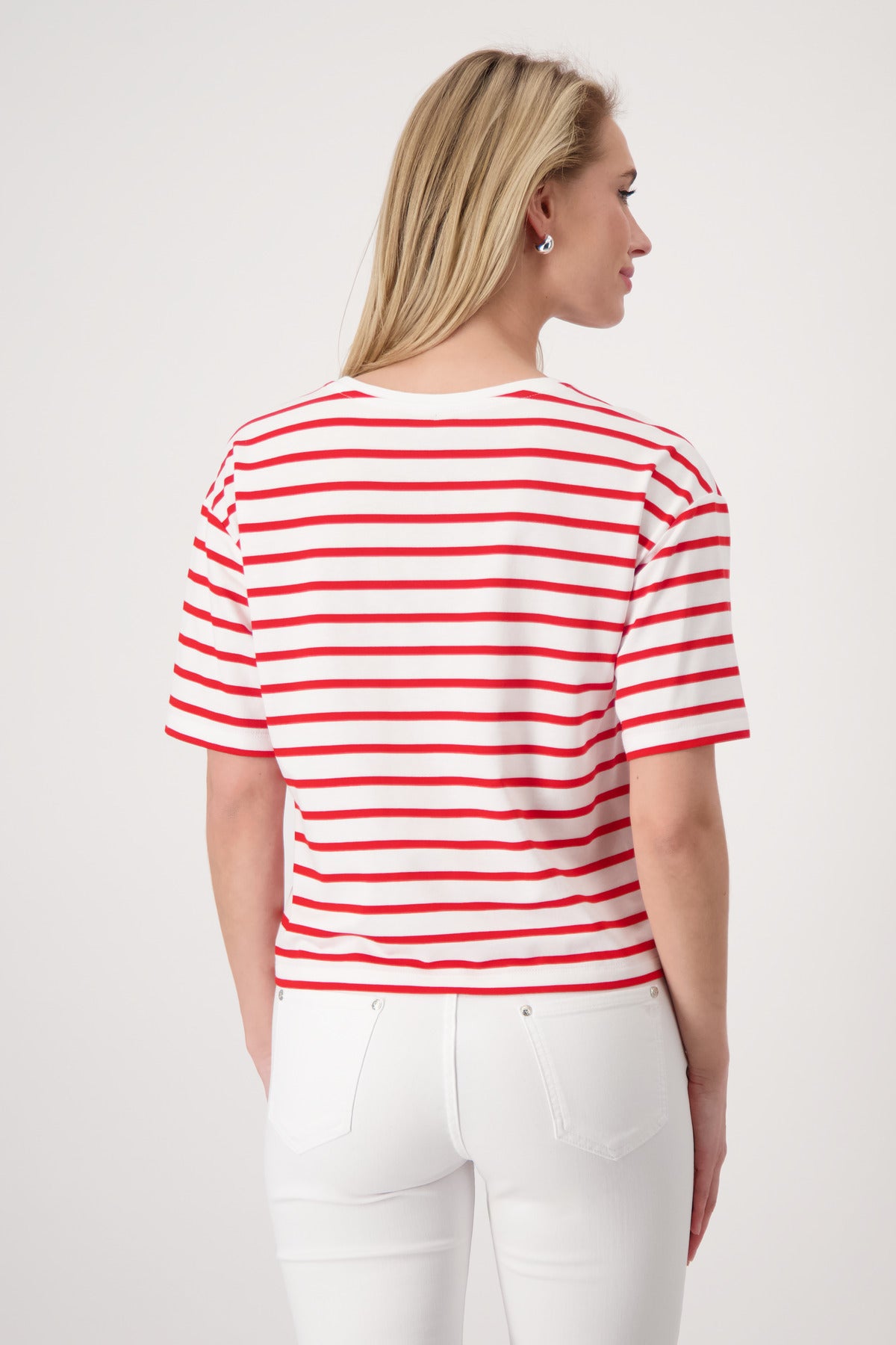 Monari - Round Neck Striped T-Shirt