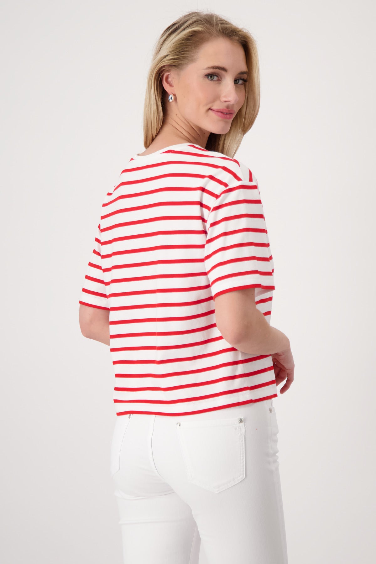 Monari - Round Neck Striped T-Shirt