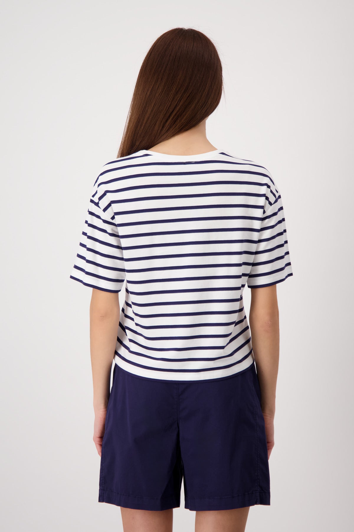 Monari - Round Neck Striped T-Shirt