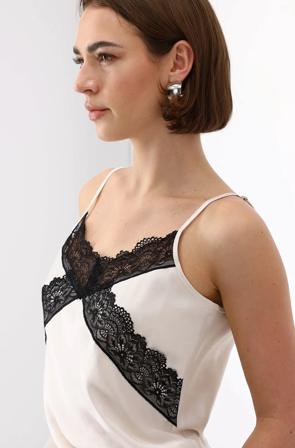 Monari - Satin Lace Top