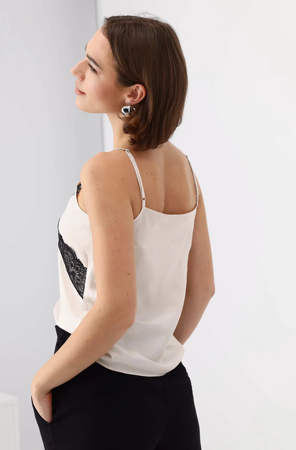 Monari - Satin Lace Top