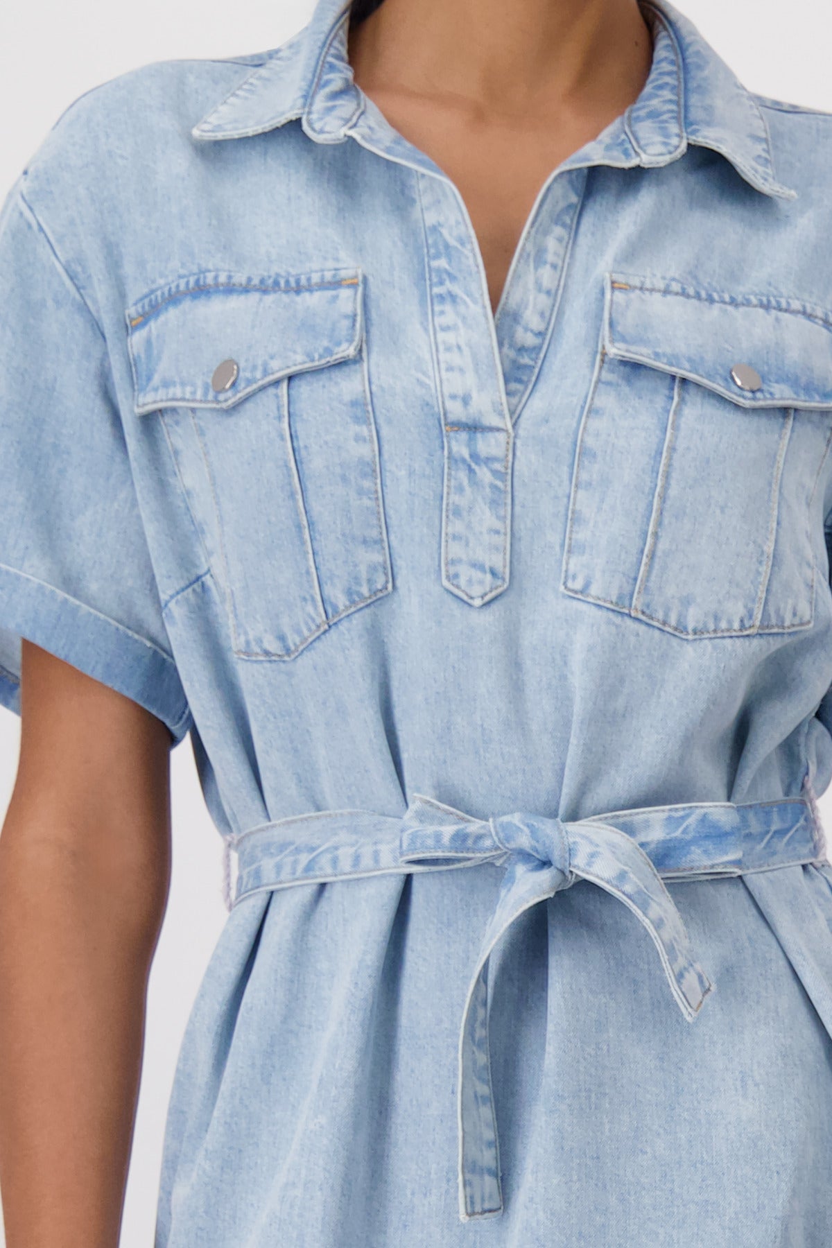 Monari - Shirt Collar Denim Dress