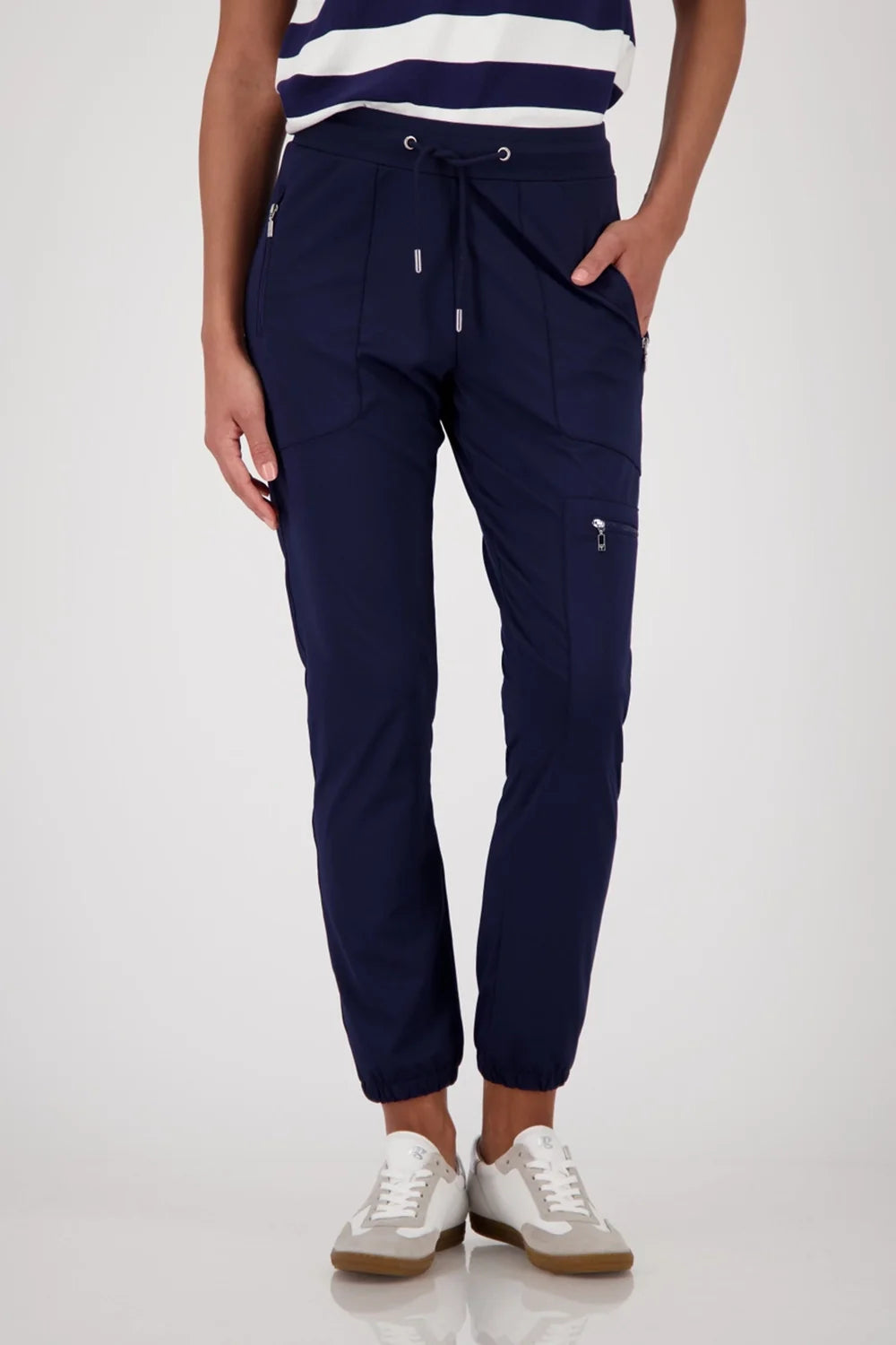 Monari - Jersey Cargo Drawstring Pants