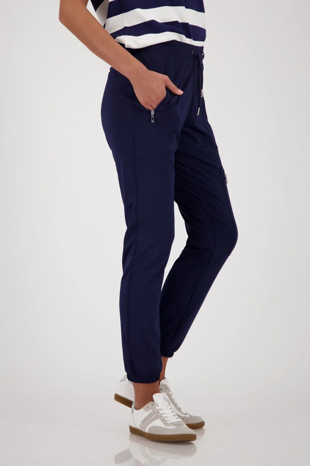 Monari - Jersey Cargo Drawstring Pants
