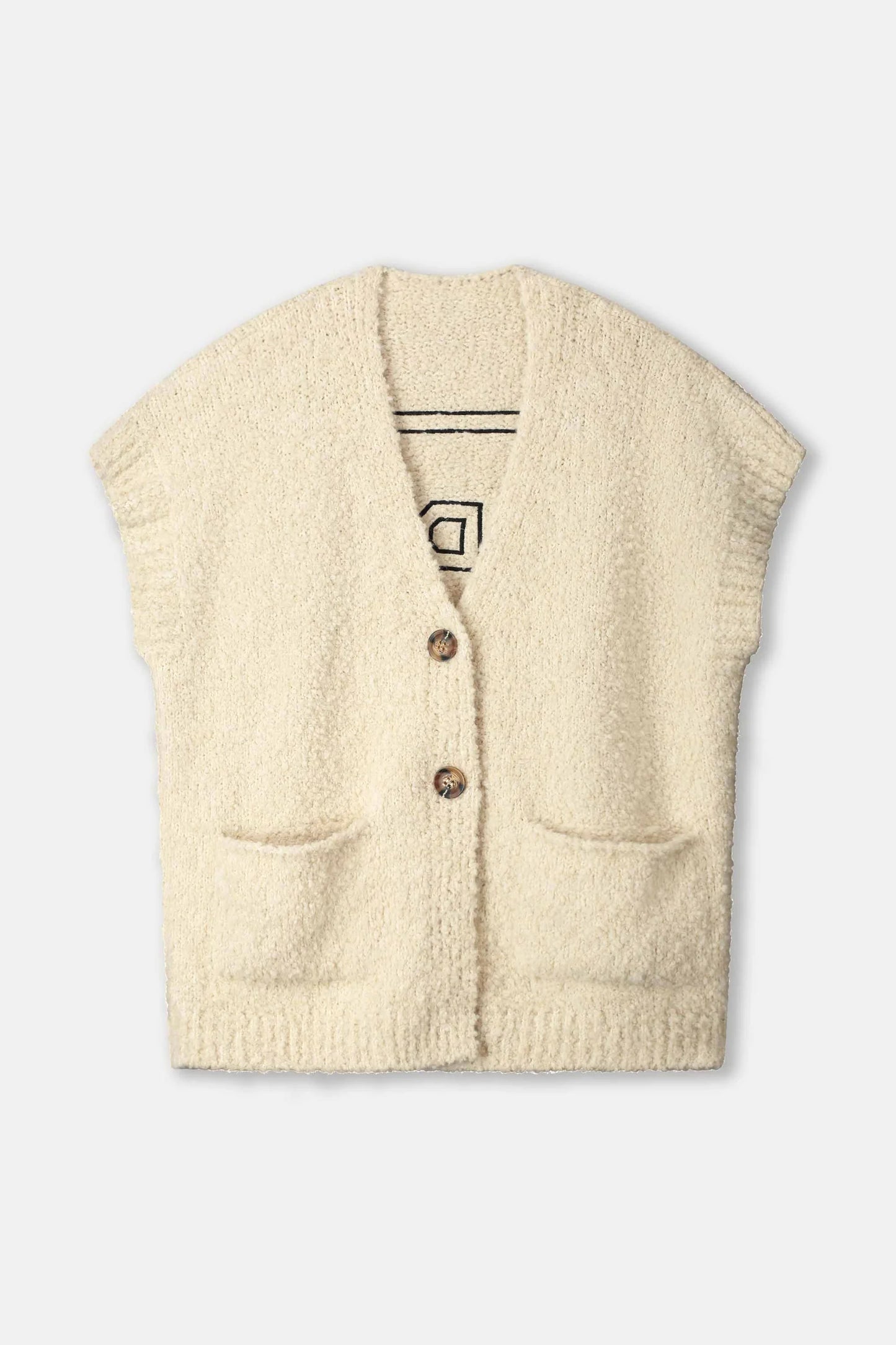 Pom Amsterdam - Le Blanc Cardigan Vest