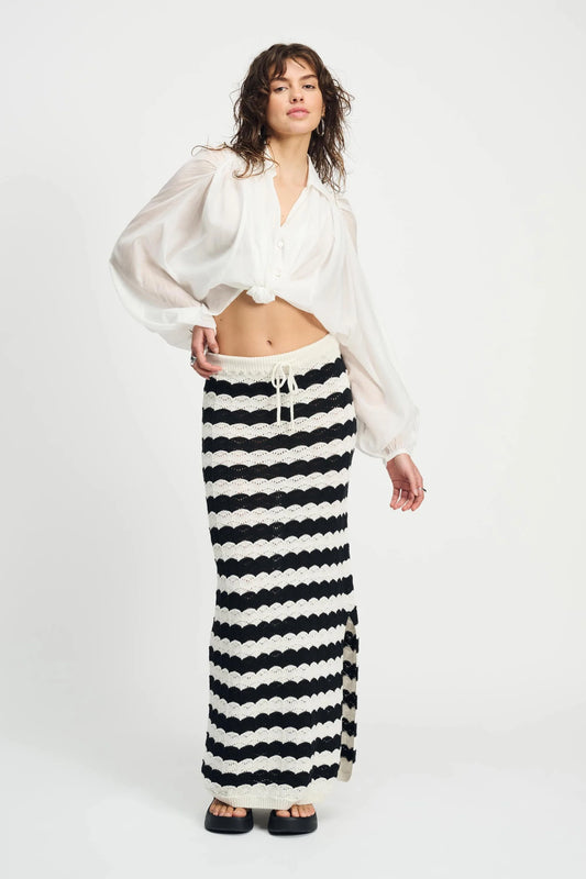 Pom Amsterdam - Striped Crochet Skirt