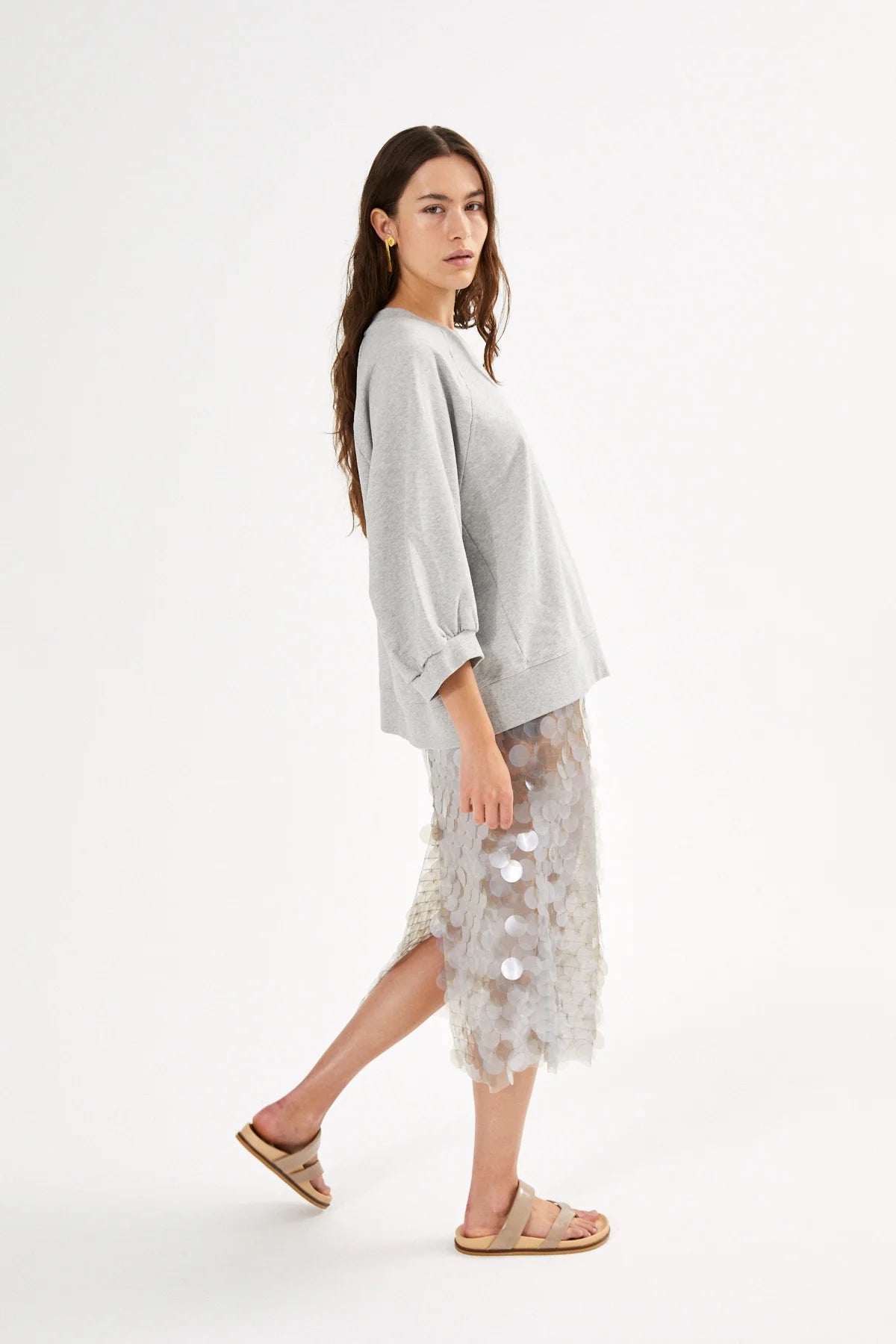 Rabens Saloner - Nona Sweat Raglan 3/4 Sleeve Top