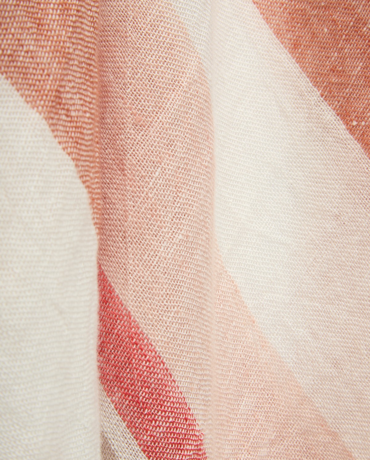 Yerse - 100% Linen Striped Fringed Scarf