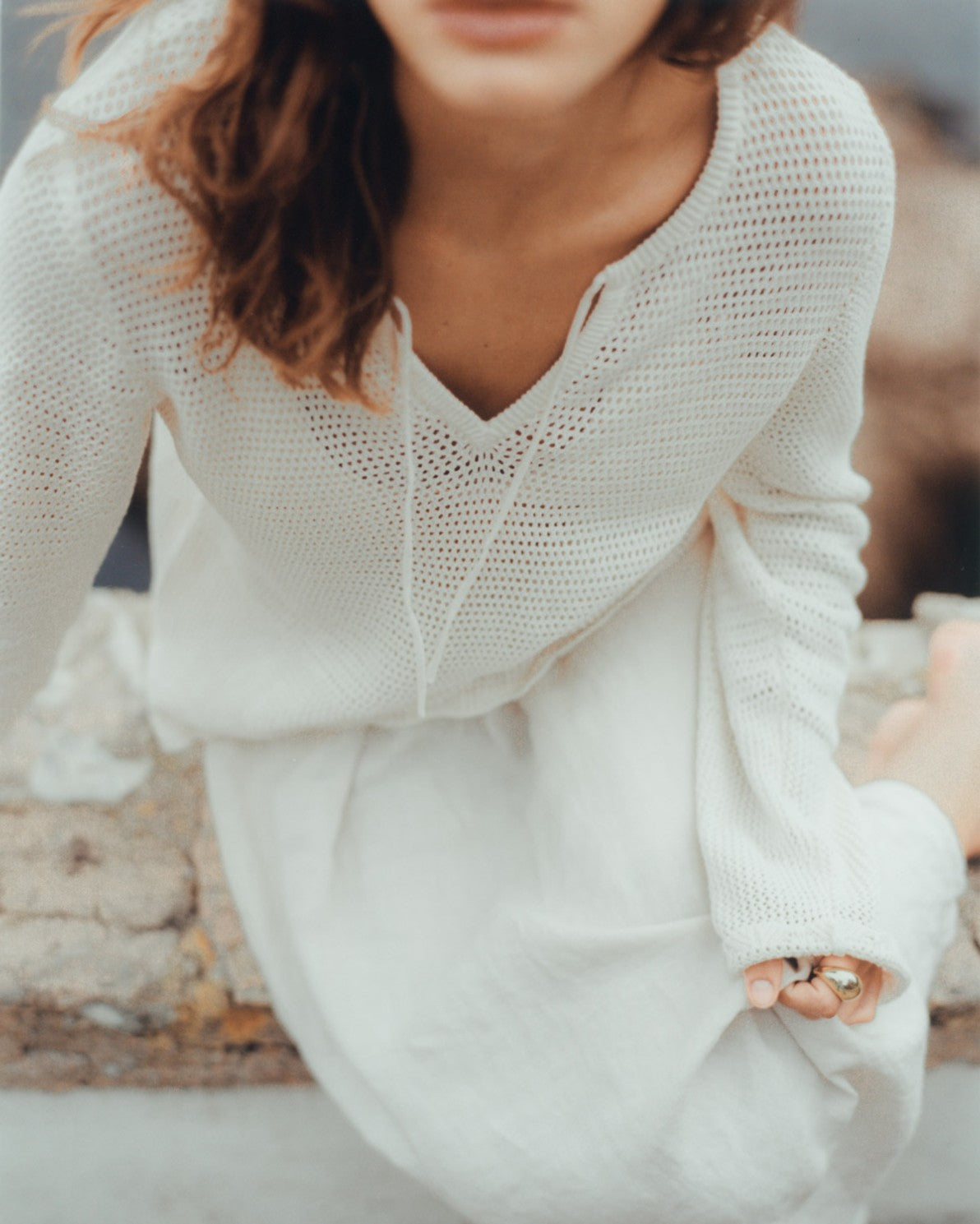 Yerse - Openwork Jumper with Tie