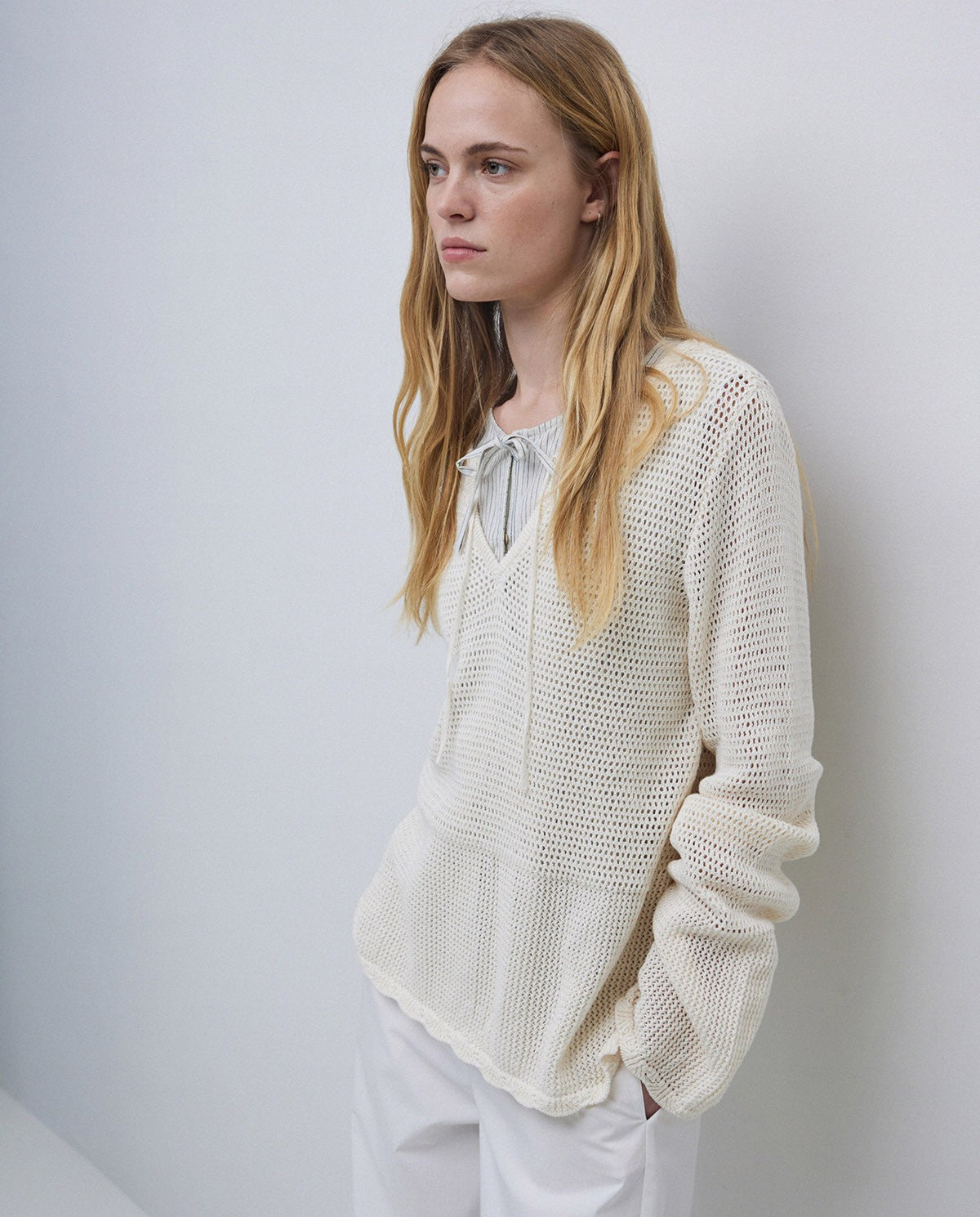 Yerse - Openwork Jumper with Tie
