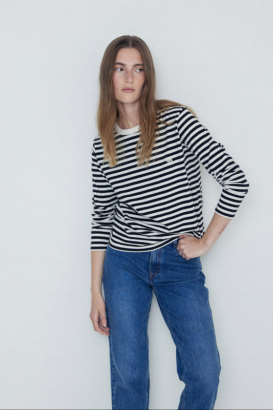 Yerse Long Sleeve Striped T-Shirt