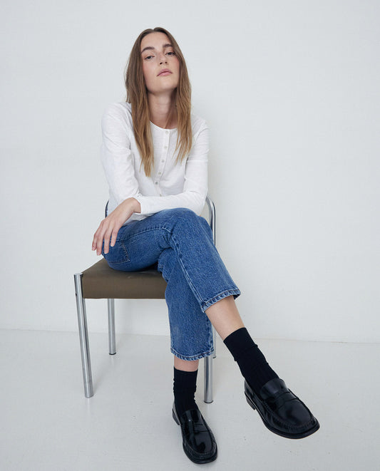 Yerse Long Sleeve T-Shirt with Poppers