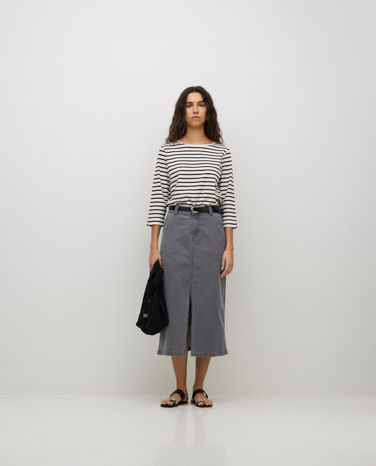 Yerse - Bateau-Neck Striped T-Shirt