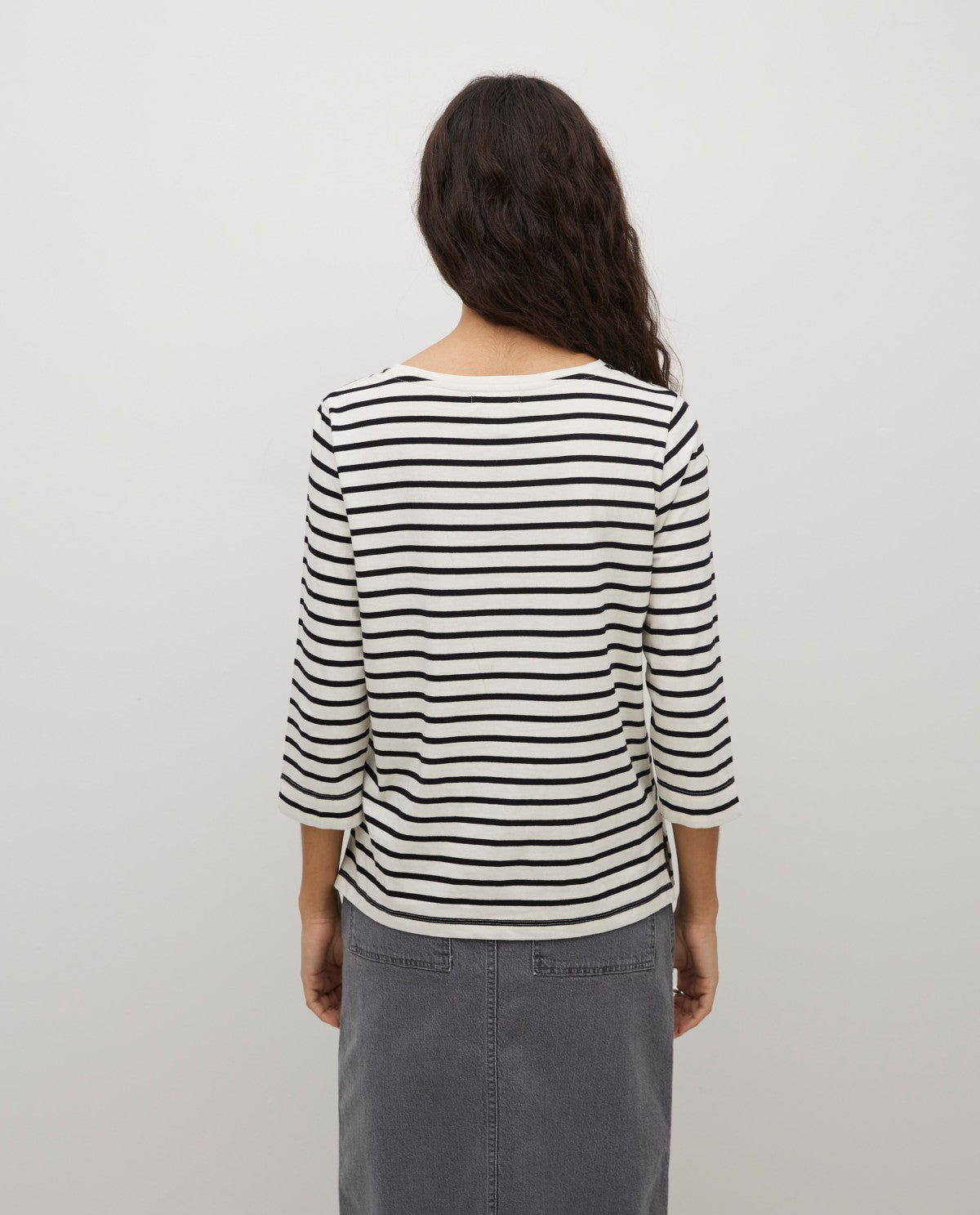 Yerse - Bateau-Neck Striped T-Shirt