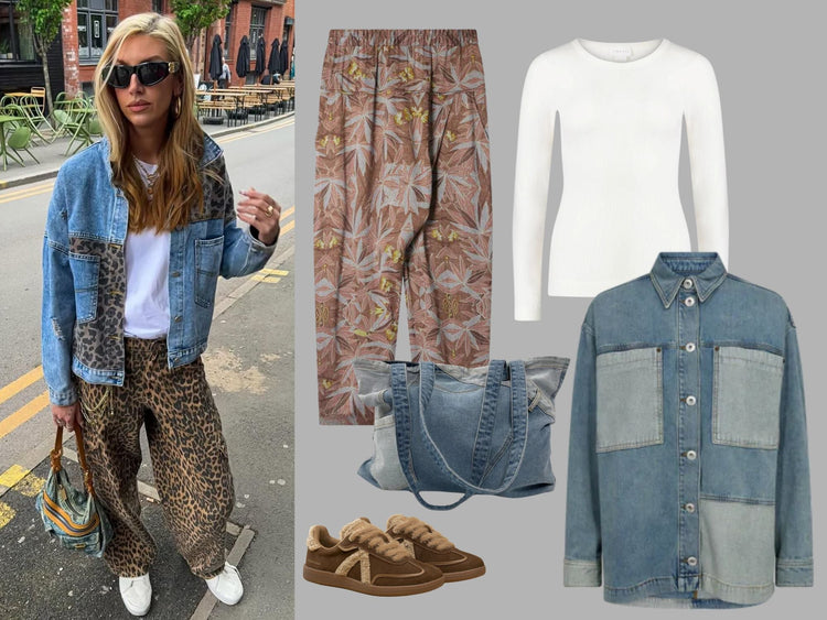 Get The Look: Double Denim & Prints