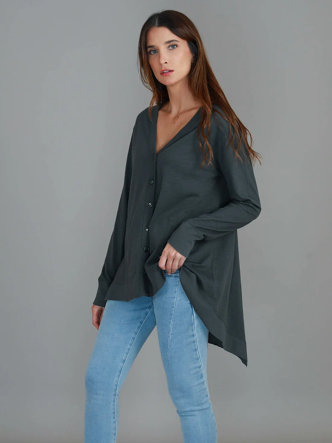 3rd Story - Weslie Long Sleeve Asymmetrical Cardigan