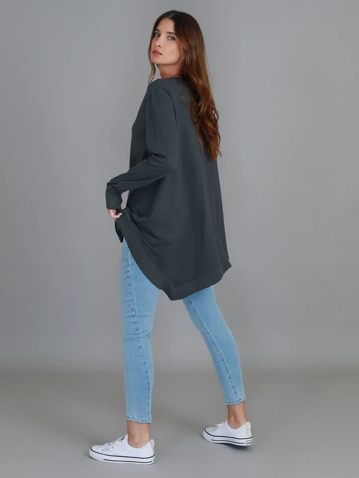 3rd Story - Weslie Long Sleeve Asymmetrical Cardigan