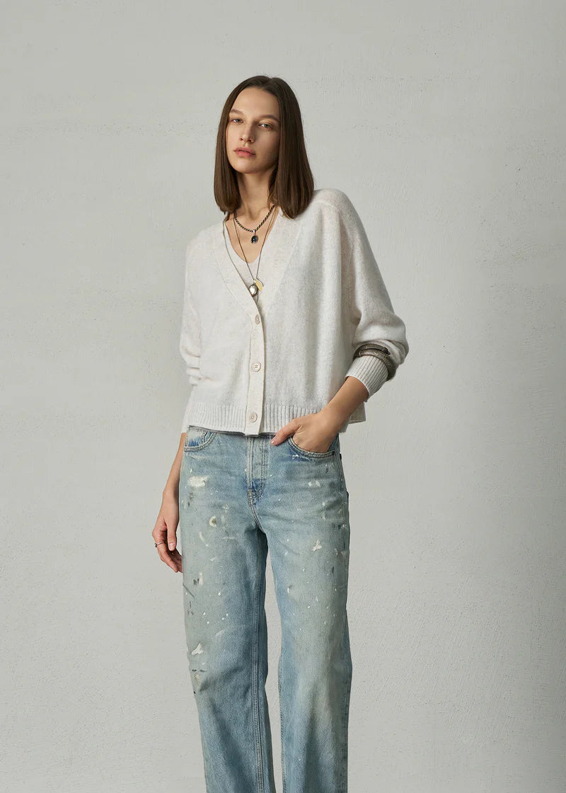 Aleger - Cashmere Featherweight Cardigan