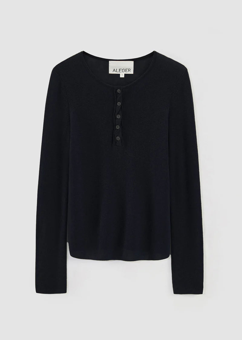 Aleger - Sheerness 910 Placket Long Sleeve Top