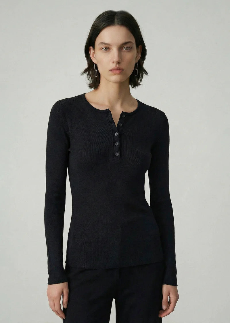 Aleger - Sheerness 910 Placket Long Sleeve Top